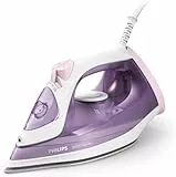 Philips 3000 Series Plancha de Vapor, 2000W de Potencia, Golpe de Vapor de 140g, Vapor Continuo de 30 g/min, Suela Cerámica Antiadherente, Depósito de Agua de 300ml, Sistema Antigoteo (DST3010/30)