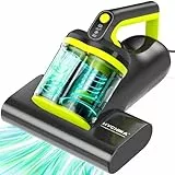 HYCHIKA Aspiradora Antiacaros para Colchones - 16 kPa aspiradora,ultrasónica,Aspirador para alérgicos,Doble Tornado,Elimina 99.9%,Aire Caliente a 60° para Camas, sofás, alfombras