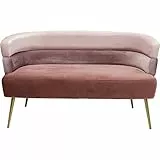 Kare Design Sofá Sandwich Rosa, 2 plazas, salón, terciopelo, moderno, sofá pequeño, sofá, 64x125x64cm