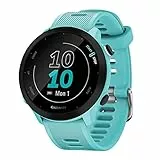 Garmin Forerunner 55, Reloj inteligente para running con GPS, Planes de entrenamiento, Notificaciones y seguimiento del bienestar, Color Turquesa
