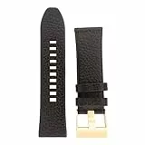 Diesel Relojes de pulsera para hombre, 26 mm, piel negra, correa de repuesto original para DZ4344, Negro, Correa