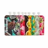 Twistshake 8x Bolsas Reutilizables de Comida para Bebés 220 ml, Bolsitas de Alimento Recargable con Double Cremallera para Alimentación Complementaria, Lavable, Congelador Seguro, Sin BPA, Fruit