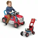 VTech-Baby Convertible 3 en 1 Tractor y Cortacésped, Juguete Niños +1 Año, Correpasillos y Andador con Volante Interactivo, Canciones, Melodías y Juegos de rol, Versión ESP