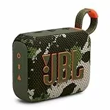 JBL GO 4, Altavoz inalámbrico portátil con Bluetooth, resistente al agua y al polvo IP67, hasta 7h de reproducción más 2h extra con Playtime Boost, camuflaje