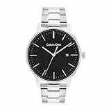 Calvin Klein Reloj Analógico de Cuarzo para Hombre Colección Linked Bracelet FOR Him con Correa de Acero Inoxidable Plateada - 25200053