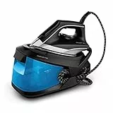 Rowenta Centro de Planchado Turbosteam VR8320 – Potencia 2600 W, vapor 120 g/min, golpe 350 g/min, 6.5 bares, modo Eco, suela MicroSteam400 láser, depósito extraíble 1,7 L (Reacondicionado)