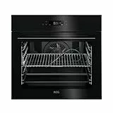 AEG BSE782380B Horno Multifunción, 20 Funciones + 3 de Vapor, 225 programas automáticos, Cocción en 3 Niveles, Sonda Térmica, TFT Táctil, Ventilador XXL, Negro, A++