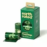 Earth Rated Bolsas para heces de perro, para mascotas a prueba de fugas y extragruesas, aptas para perros de cualquier tamaño, Rollos de recarga, sin aroma, 120 unidades