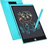 Tableta De Escritura LCD Tableta De Dibujo Colorido De 12 Pulgadas Para Niños, 4~12 Juguetes Para Niñas Niños, Regalos Borrables Y Reutilizables, Juguete De Cumpleaños De Navidad Para Niños (Azul)