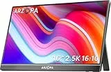 ARZOPA 16.0' 2.5k Monitor Portátil, Pantalla Portatil HDR 2560x1600, 500nits 8bit QHD, Monitor Portátil USB-C HDMI para Portátil, 16:10 IPS, Soporte Unipolar para Mac PC PS4/5 Xbox Switch Z1RC
