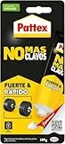 Pattex No Más Clavos Original, adhesivo de montaje resistente, pegamento extrafuerte para madera, metal y más, adhesivo blanco instantáneo, 1 tubo x 100 g