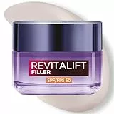 L'Oréal Paris Revitalift Filler Crema de Día Rellenadora con Protección Solar SPF 50, Anti-edad y Anti-arrugas, Con Ácido Hialurónico. Inspirado en Cosmética Coreana. Acabado no graso, 50ml