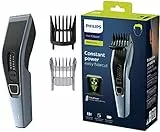Philips Cortapelos Hombre Serie 3000, Máquina Cortar Pelo, 13 ajustes de Longitud, Cuchillas de Acero, 75 min de uso, Con y sin Cable, Recargable, Peine para Barba, HC3530/15