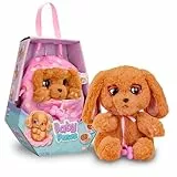 BABY PAWS Sleeping Puppies Cocker- Peluche Interactivo con Sonidos que Abren y Cierran los Ojitos e Incluyen una Bolsita-Manta-Regalo óptimo para Niños y Niñas +3 Años
