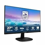 Philips Monitor LCD Full HD 273V7QDSB/00, Monitor IPS (Full HD, 1920 x 1080, Sin bordes, Flicker Free, Low Blue Mode, VESA, VGA + HDMI + DVI), 27', Negro