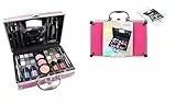 Maletín de Maquillaje Bon Voyage Travel Pink - The Color Workshop - Un Kit de Maquillaje Profesional Completo en un Gran Maletín Rosa Plateado con Espejo Incluido para Llevar Siempre Contigo