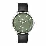 Lacoste Reloj Analógico de Cuarzo para Hombre Colección Club con Correa de Cuero Verde - 2011225