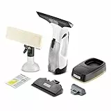 Kärcher Limpiadora de Cristales a Batería WV 5 Plus N Battery, Batería Extra, Indicador LED Estado de Batería, 2 Boquillas de Aspiración, Botella Pulverizadora con Paño de Microfibra, 20 ml Detergente