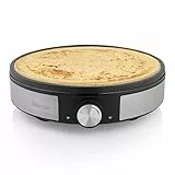 Tristar BP-2638 Crepera - 30 cm de diámetro - Accesorios incluidos - Termostato regulable, acero inoxidable, negro