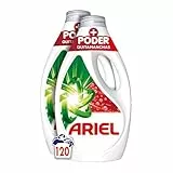 Ariel Detergente Lavadora Liquido, 120 Lavados, Jabon Extra Poder Quitamanchas, Limpieza Profunda