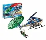 PLAYMOBIL City Action 70569 Helicóptero de la policía, persecución en paracaídas, para niños de 4 a 10 años