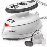 Duronic SI3 WE Plancha de Viaje Mini con función Vapor | Potencia 400 W y 110V-230V | Ligera y Compacta | Estuche de Transporte y Accesorios Incluidos | Planche su Ropa en Todas Partes | Color Blanco