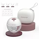 Momcozy M5 Sacaleches Eléctrico Manos Libres, Extractor de Leche Portátil de Boca de Bebé Brida de Doble Sellado con 3 Modos y 9 Niveles, Sacaleches Manos Libres, 24 mm (1, Rojo)