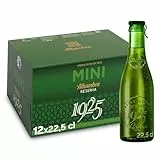 Alhambra Reserva 1925 MINI, Pack de 12 Botellas x 22,5 cl, Cerveza Alhambra 1925 con Extra de Fermentación Lenta, 6.4% Alcohol