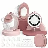 Momcozy Sacaleches Eléctrico Doble V1 Pro con Rendimiento Profesional: 3 Modos | 15 Niveles con Ritmos Ajustados, Bomba Silenciosa y Recargable, Diseño Manos Libres con Brida DoubleFit