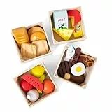 Melissa & Doug Grupos De Alimentos, Juguete De Madera con Comida para Niños, Juguetes De Imitación, Juego Educativo, Juguetes de desarollo, 2+ Años, Regalo para Niño O Niña