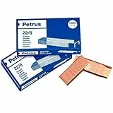 Petrus 55721 - Grapas cobreadas, 22/6, 25 unidades