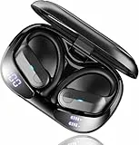 Ordtop Auriculares Inalámbricos Deportivos, Auriculares Bluetooth 5.4 con HD Micrófono, 75H de Reproducción con Cancelacion Ruido ENC, Cascos Inalambricos Running con Pantalla LED