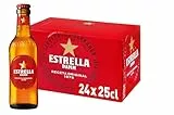 Estrella Damm | Cerveza Sabor Suave | Doble Malta | Botellín | Caja 24 Botellas x 25 cl