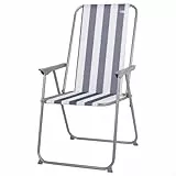 AKTIVE Silla Camping Plegable, De Aluminio, Rayas marineras, 44 x 44 x 88 cm