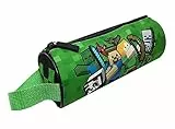 Theonoi Minecraft - Estuche escolar para niños, Verde Creeper, Estuche para lápices