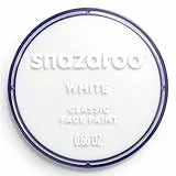 Snazaroo - Pintura facial y corporal, 18 ml, color blanco, profesional a base de agua, pastilla de aquacolor individual para adultos, niños y efectos especiales