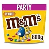 M&M'S - Bolsa a granel de chocolate con leche y cacahuete para fiestas, regalo de chocolate y aperitivos para noches de cine, 800 g (el envase puede variar)