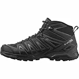Salomon X Ultra Pioneer Mid Gore-Tex Zapatillas de Senderismo para Hombre, Cualquier clima, Sujeción del pie segura, Estabilidad y amortiguación, Black, 43 1/3