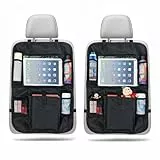 Juego de 2 Organizadores para Coche - Organizador de Asiento de Coche, Material de Nailon, Impermeable y Resistente, con Gran Espacio de Almacenamiento, Apto para Asientos de Coche y Uso Doméstico