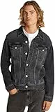 Calvin Klein Cazadora vaquera Hombre Slim con bolsillos en el pecho, Negro (Denim Black), XL