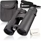 Bresser Binoculares impermeables Corvette 10x42 con relleno de nitrógeno, prismas de vidrio BaK-4, oculares LE para un uso cómodo, revestimiento multicapa y funda de transporte de nailon