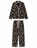Women'secret Pijama Masculino de Manga Larga Colección Halloween, Standard Black, L para Mujer
