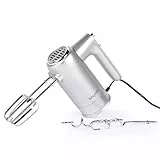 Salter EK5613BMMSVDE Aspen Mezcladora de Mano – Batidor Eléctrico para Hornear, Batidores y Ganchos para Masa, Base de Almacenamiento, 5 Velocidades con Función Turbo, Función de Expulsión, 300W