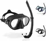 Cressi Calibro + Corsica Packs de Snorkel, Unisex Adulto, Negro