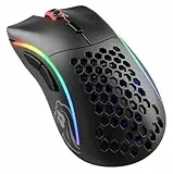 Glorious Gaming Model D Wireless Ratón gaming inalámbrico - 69 g superligero, sin lag 2,4 GHz inalámbrico, hasta 71 horas de batería, RGB, sensor BAMF, ergonómico, 6 botones - Negro mate