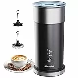 morpilot Espumador de Leche Eléctrico, Calentador de Leche 4 en 1, Acero Inoxidable, para Espuma Fría y Caliente, Latte, Capuchinos y Macchiato