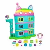 LA CASA DE MUÑECAS DE GABBY - CASA DE MUÑECAS FESTIVA GABBY'S DOLLHOUSE CON SONIDOS, FIGURA, 10 ACCESORIOS ARCOIRIS Y 2 CAJAS SORPRESA - 6071380 - Juegos Infantiles - Juguetes Niños 3 años +