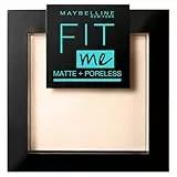 MAYBELLINE Polvos Matificantes Fit Me, Color 105 Natural Ivory, 9 g (Paquete de 1)