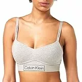 Calvin Klein Mujer Sujetador Bralette Light Lined Forrado, Gris (Grey Heather), M