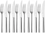 WMF Nuova Juego 12 Piezas Cubierto Steak, Acero Inoxidable Pulido